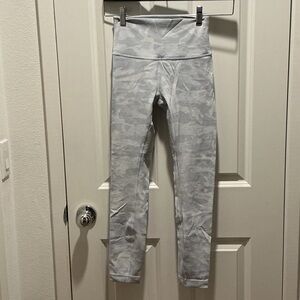 Lululemon High-Waist Light Gray Camo Leggings